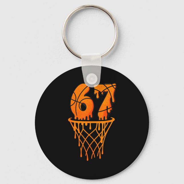 Chaveiro Basketball 67 Meme Funny Six Seven Gen Alpha Drip  (Frente)