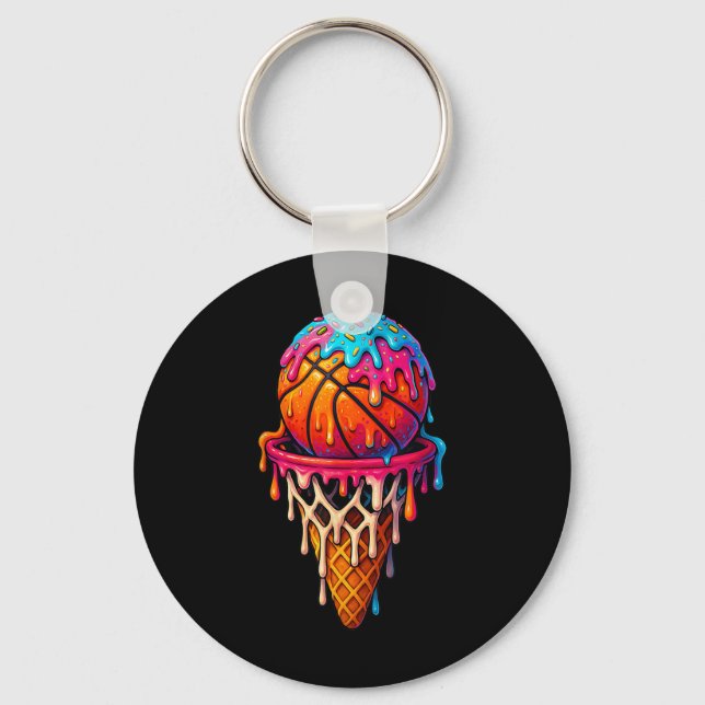 Chaveiro Basketball Ice Cream Drip For Boys Girls Youth Bas (Frente)