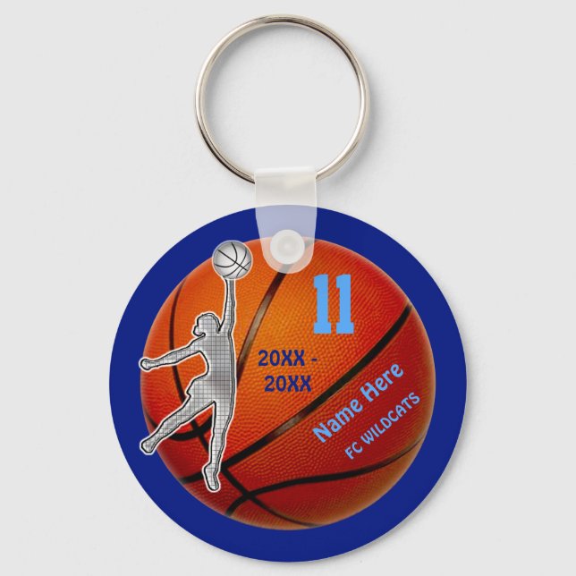 Chaveiro Basketball Keychains Your YEAR, NUMBER, NAME, TEAM (Frente)