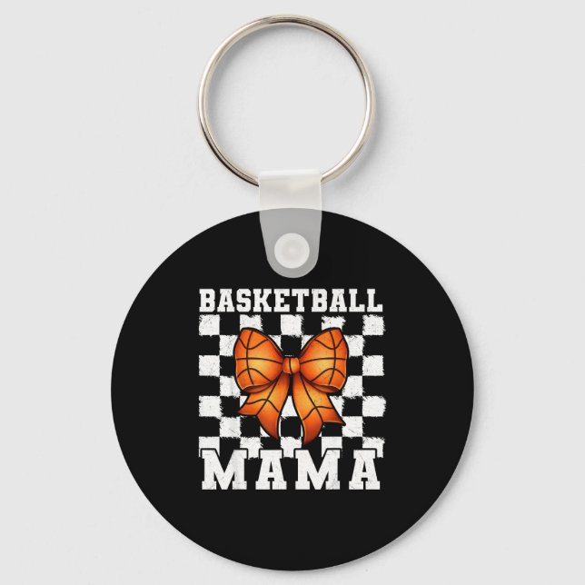 Chaveiro Basketball Mama Coquette Bow Game Day Funny Srts L (Frente)