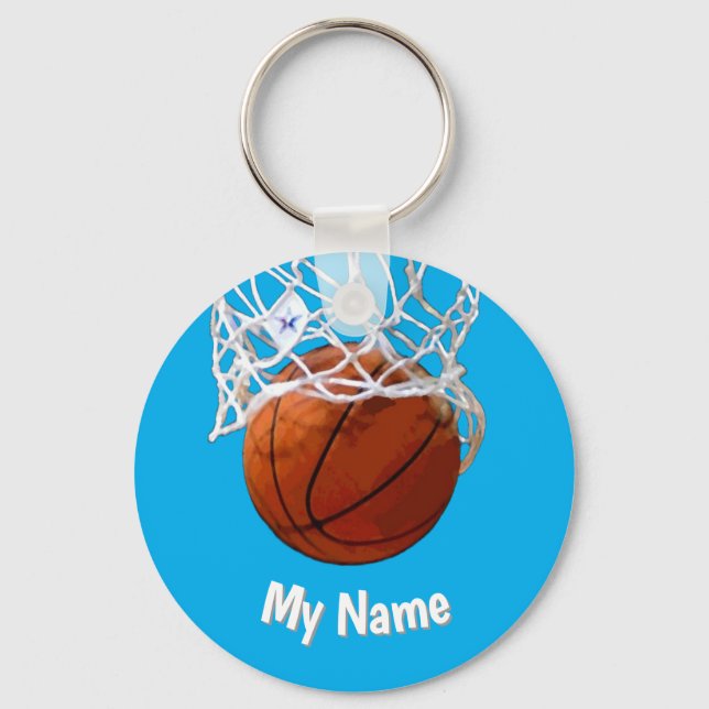 Chaveiro Basketball Your Name Custom (Frente)
