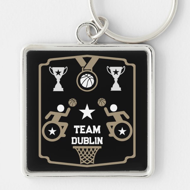 Chaveiro Basquete adaptável desativado (Frente)