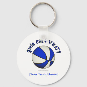 Chaveiro Basquete - Branco/Azul