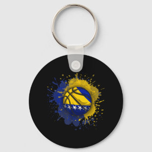Chaveiro Basquete Com Bandeira Da Bósnia E Herzegovina