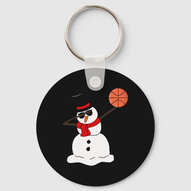 Chaveiro Basquete Dabbing Snowman Light Christmas Basketb (Frente)