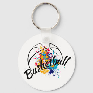 Chaveiro Basquete de Aquarela