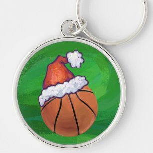 Chaveiro Basquete de Papai Noel em Verde