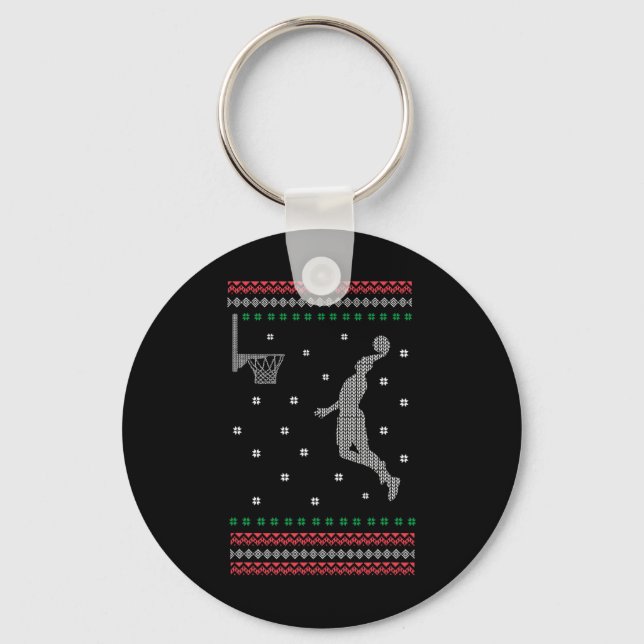 Chaveiro Basquete Dunking Christmas Legal Sport Ugly X-Mas (Frente)