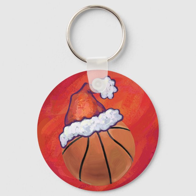 Chaveiro Basquete em Santa Hat (Frente)