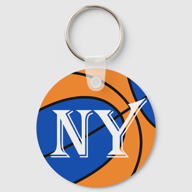 Chaveiro basquete laranja azul de nova iorque (Frente)