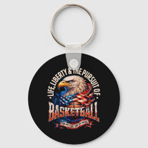 Chaveiro Basquete Orgulhosamente Retro Águia Bandeira Ameri