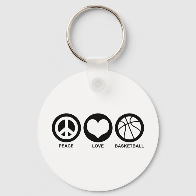 Chaveiro Basquete Peace Love (Frente)
