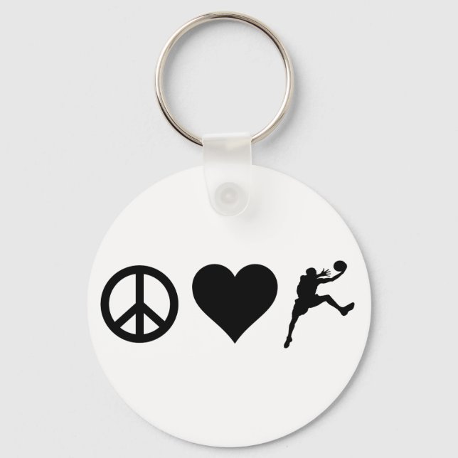 Chaveiro Basquete Peace Love (Frente)