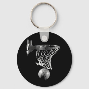 Chaveiro Basquete preto e branco