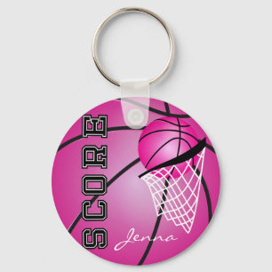 Chaveiro Basquete Rosa   DIY Name