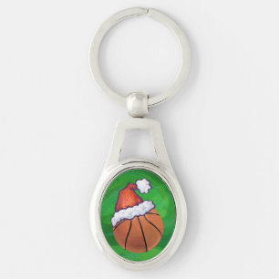 Chaveiro Basquete Santa Hat em Verde
