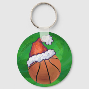 Chaveiro Basquete Santa Hat em Verde