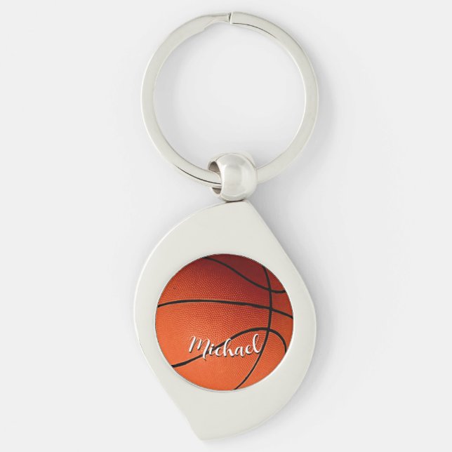 Chaveiro Basquete Seu Nome Personalizado (Frente)