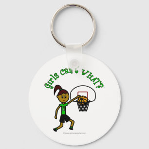 Chaveiro Basquete Verde-Escuro para Meninas