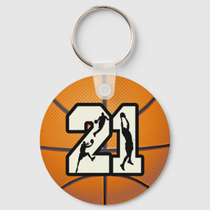 Chaveiro Basquetebol do número 21