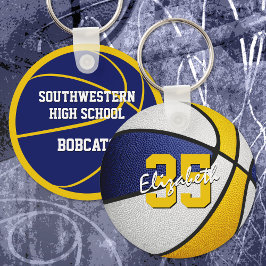 Chaveiro basquetebol personalizado jersey number de ouro az