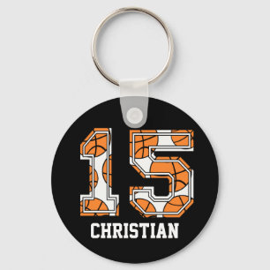 Chaveiro Basquetebol personalizado número 15