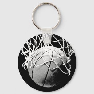 Chaveiro Basquetebol preto & branco