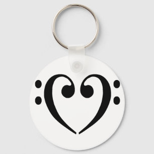 Chaveiro Bass Clef Heart