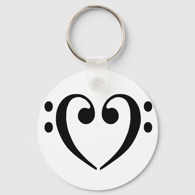 Chaveiro Bass Clef Heart (Frente)