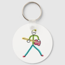 Chaveiro Bass Guitar Stickman