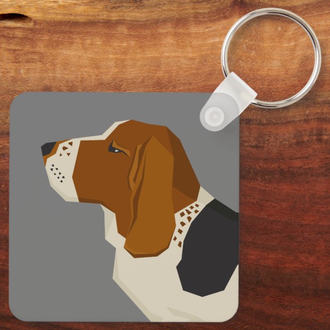 Chaveiro Basset Hound (Verso)