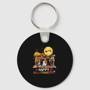 Chaveiro Basset Hound Happy Halloween Obrigados