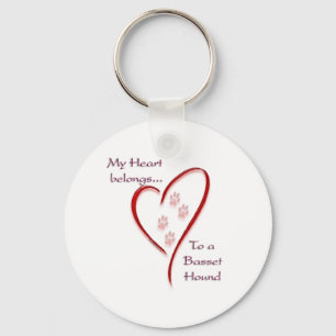 Chaveiro Basset Hound Hearts Pertence