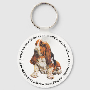 Chaveiro Basset Hound que deseja a cantiga