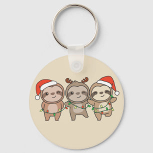 Chaveiro Bastante Fraço De Natal De Animais De Natal Bonito