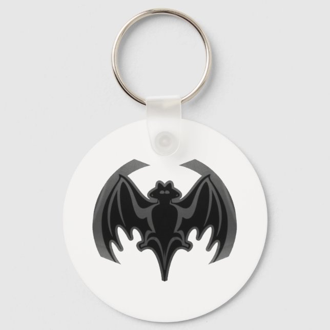 Chaveiro Bat Black Inv The MUSEUM Zazzle Gifts (Frente)