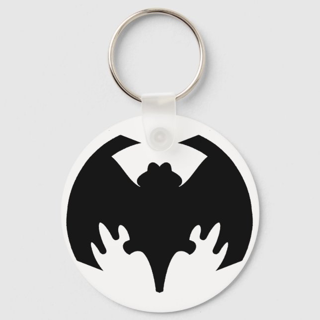 Chaveiro Bat Black The MUSEUM Zazzle Gifts (Frente)