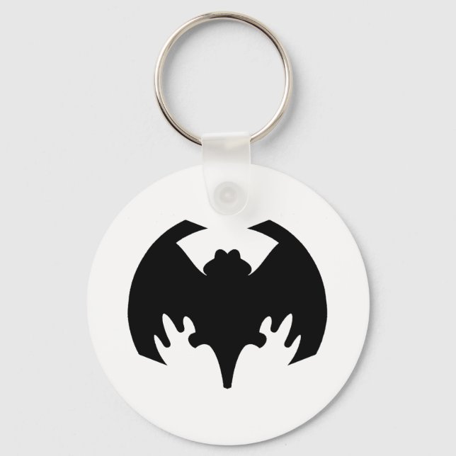 Chaveiro Bat Black The MUSEUM Zazzle Gifts (Frente)