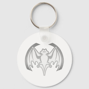 Chaveiro Bat Cinza Inv The MUSEUM Zazzle Gifts