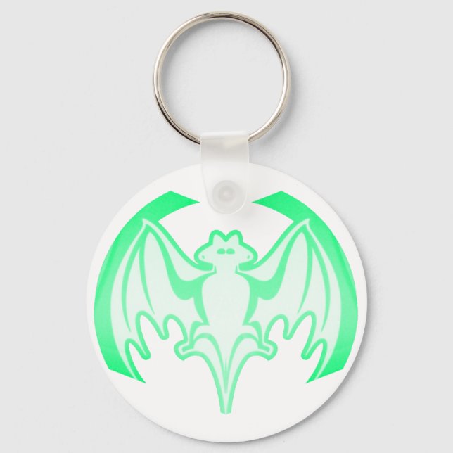 Chaveiro Bat Green Inv The MUSEUM Zazzle Gifts (Frente)