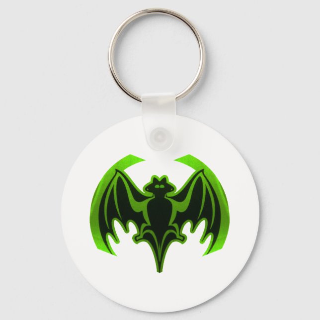 Chaveiro Bat Green MUSEUM Zazzle Gifts (Frente)
