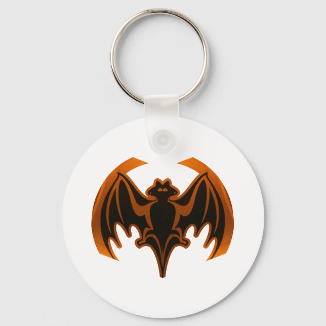 Chaveiro Bat Orange O MUSEUM Zazzle dá presentes (Frente)