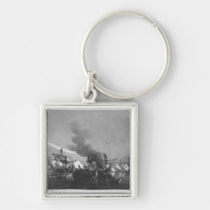 Chaveiro Batalha naval do porto grande, Maurícia, em 1810