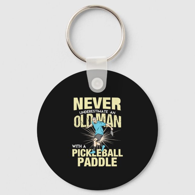 Chaveiro Batalhão - Homem Velho Com Uma Alça De Pickleball (Frente)