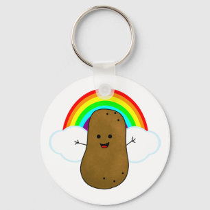 Chaveiro Batata Feliz E Um Arco-Íris