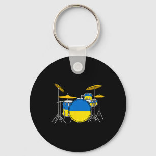 Chaveiro Bateria Bandeira Ucraniana Ucrânia Baterista Músic
