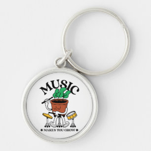Chaveiro Bateria de Planta Faz Música Você Cresce