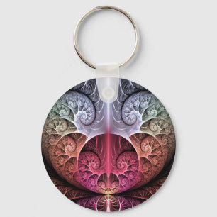 Chaveiro Batimento cardíaco, Arte fractal surreal abstrata 