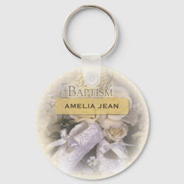 Chaveiro Batismo de Bebê Neutro, Personalizado, Ameli