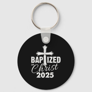 Chaveiro Batizado Em Cristo 2025 - Cruz Cristã Salvação